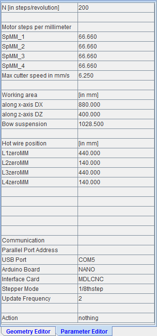 ICE parameter Editor